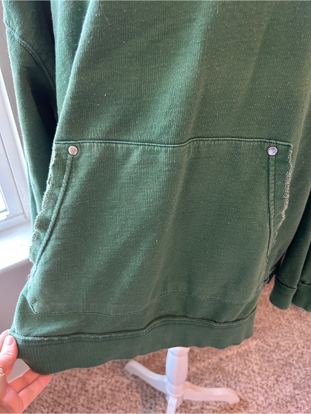 BDG Urban Outfitters Green Oversized Hoodie Womens Size Large - Picture 4 of 10